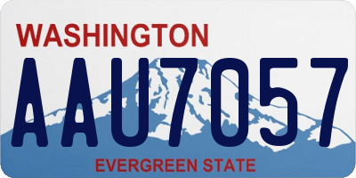 WA license plate AAU7057