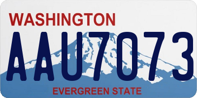WA license plate AAU7073
