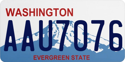 WA license plate AAU7076