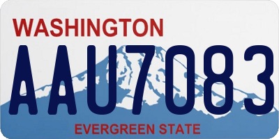 WA license plate AAU7083