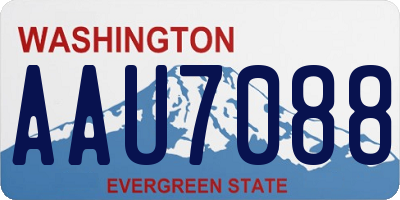 WA license plate AAU7088
