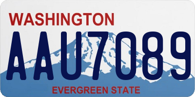 WA license plate AAU7089