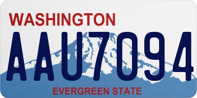 WA license plate AAU7094