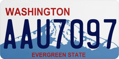 WA license plate AAU7097