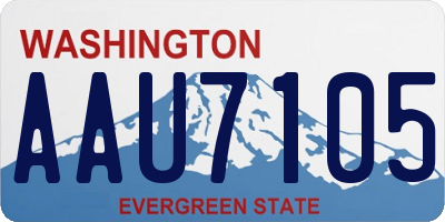 WA license plate AAU7105