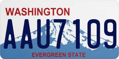 WA license plate AAU7109