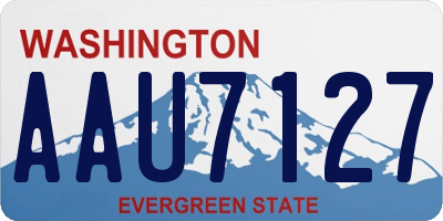 WA license plate AAU7127