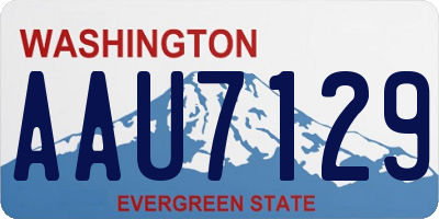 WA license plate AAU7129