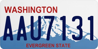 WA license plate AAU7131