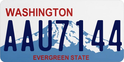 WA license plate AAU7144