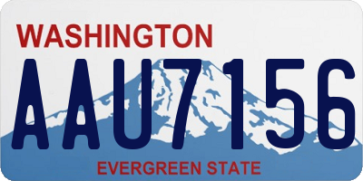 WA license plate AAU7156