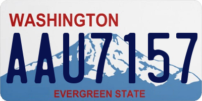 WA license plate AAU7157