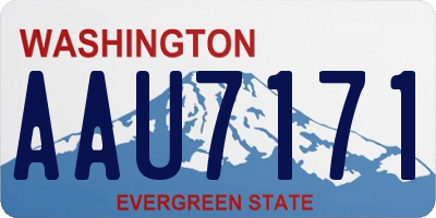 WA license plate AAU7171
