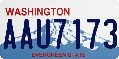 WA license plate AAU7173
