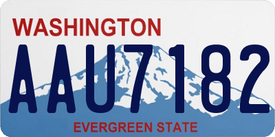 WA license plate AAU7182