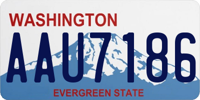 WA license plate AAU7186