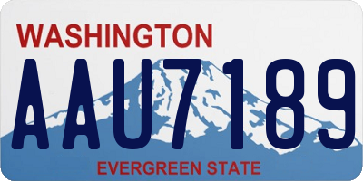 WA license plate AAU7189