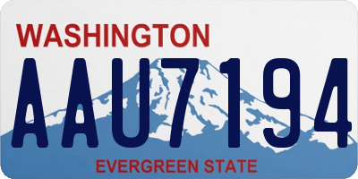 WA license plate AAU7194