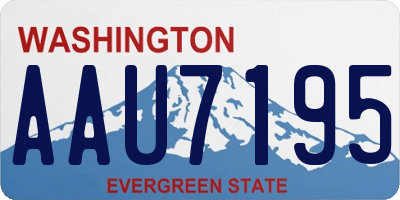 WA license plate AAU7195