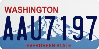 WA license plate AAU7197