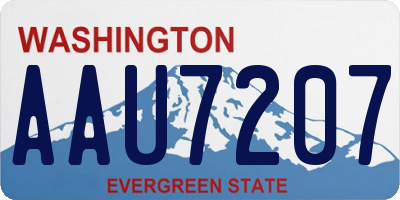 WA license plate AAU7207