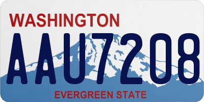 WA license plate AAU7208