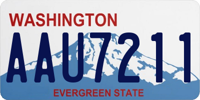 WA license plate AAU7211