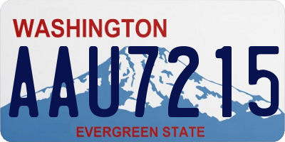 WA license plate AAU7215