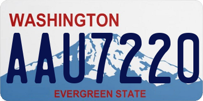 WA license plate AAU7220