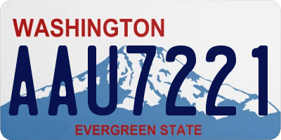 WA license plate AAU7221