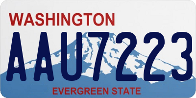 WA license plate AAU7223