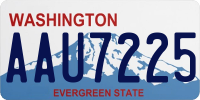 WA license plate AAU7225