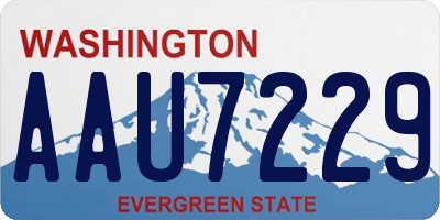 WA license plate AAU7229