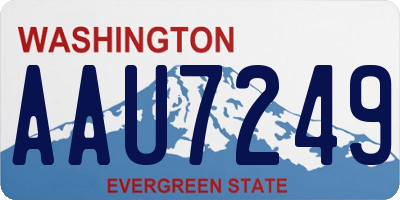 WA license plate AAU7249