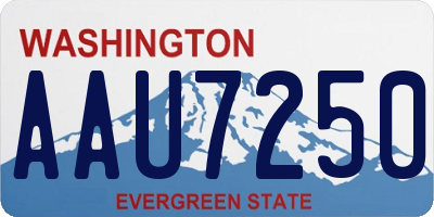 WA license plate AAU7250