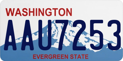 WA license plate AAU7253