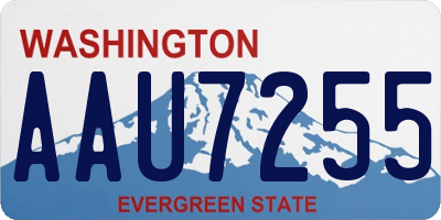 WA license plate AAU7255