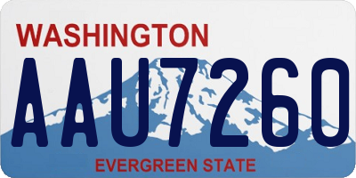 WA license plate AAU7260