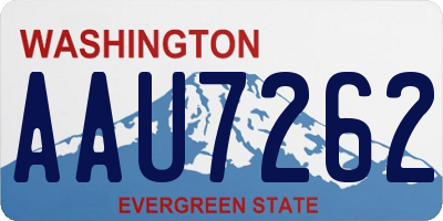 WA license plate AAU7262
