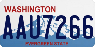 WA license plate AAU7266