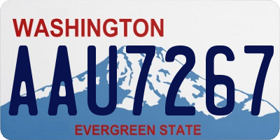 WA license plate AAU7267