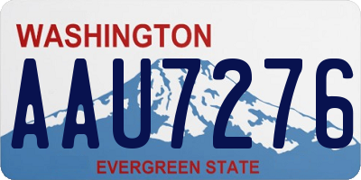 WA license plate AAU7276