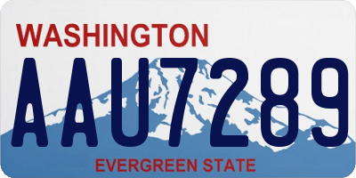 WA license plate AAU7289