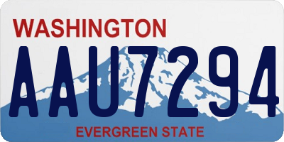 WA license plate AAU7294