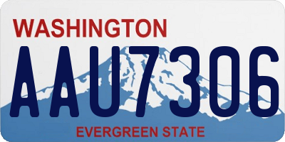WA license plate AAU7306
