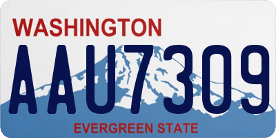 WA license plate AAU7309