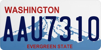 WA license plate AAU7310