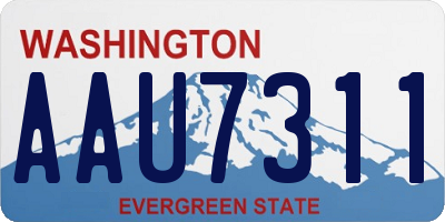 WA license plate AAU7311