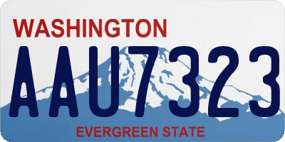 WA license plate AAU7323