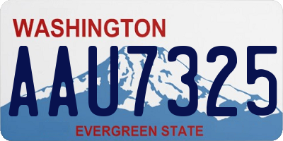 WA license plate AAU7325